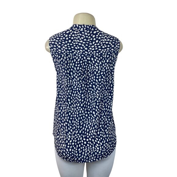 Joie Women's Navy Blue Sleeveless Blouse Sz M - NWT - Picture 4 of 10